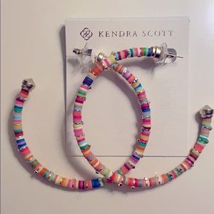 Kendra Scott XL pink Reece Hoops